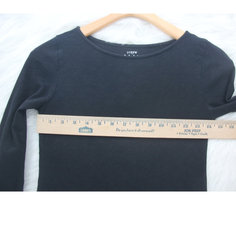 Lot of 3 J.CREW Women's XXS Blue Stripe Gray Black Artist Tee Long Sleeve Shirts - Picture 5 of 11